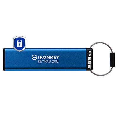 KINGSTON 256Go IronKey Keypad 200 FIPS 140-3 Lvl 3 Pending AES-256 Encrypted