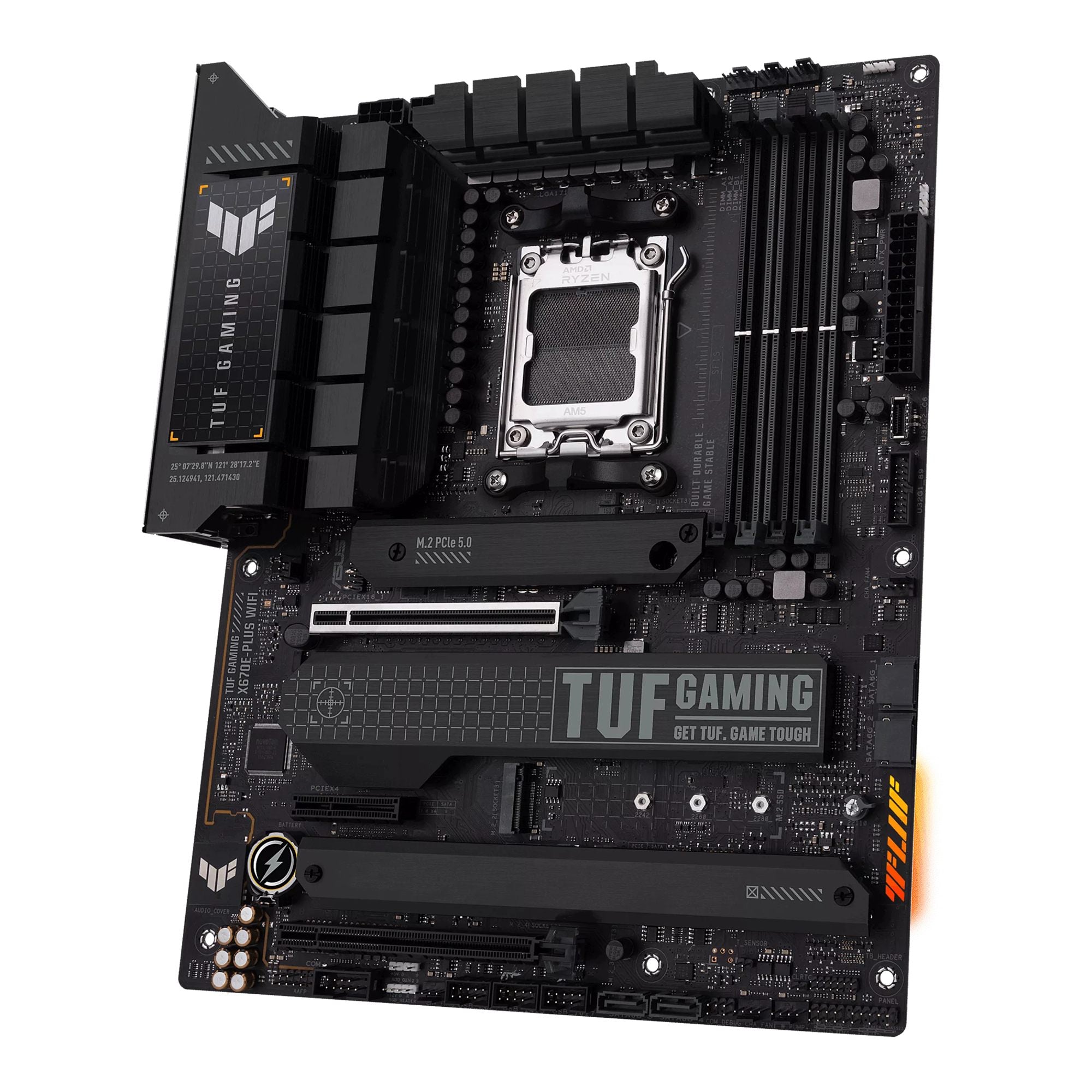 ASUS TUF GAMING X670E-PLUS WIFI AM5 Socket 4DDR5 PCIe 5.0 x16 HDMI 2.1 DP 1.4 4xSATA 6Gb/s ATX