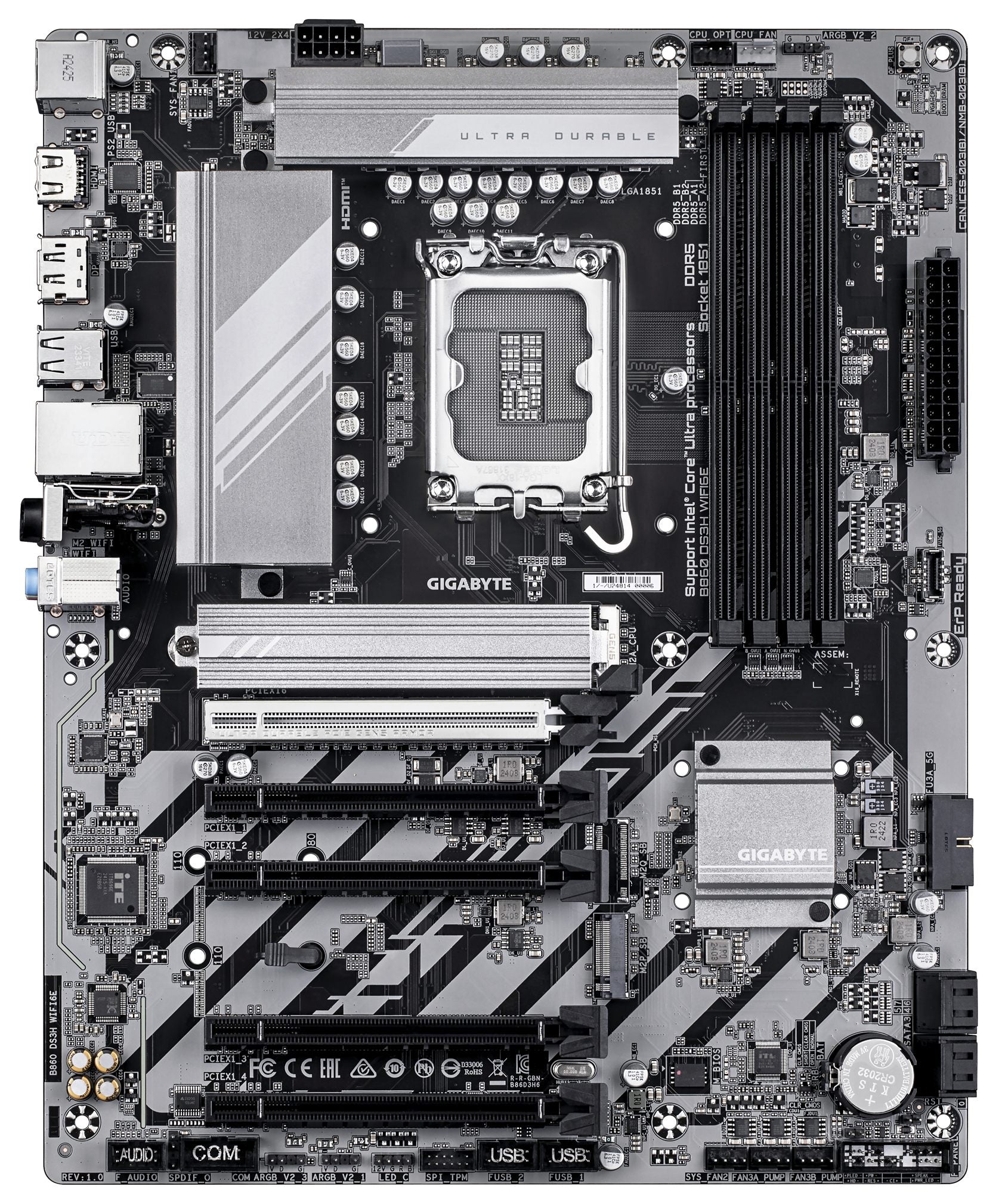 GIGABYTE B860 DS3H WIFI6E carte mere Intel B860 LGA 1851 (Socket V1) ATX
