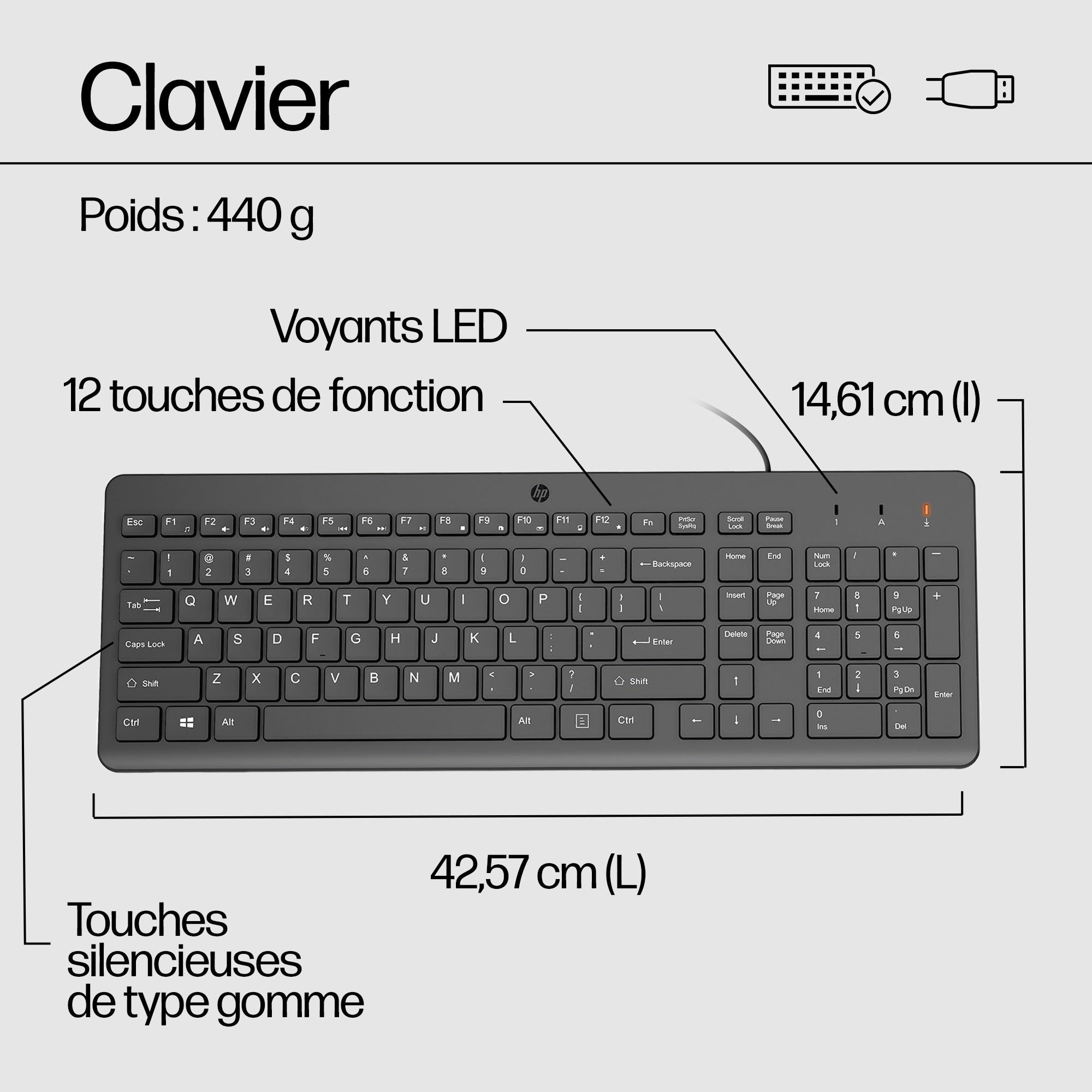HP 150 Wired mouse&Keyboard EMEA-INTL En