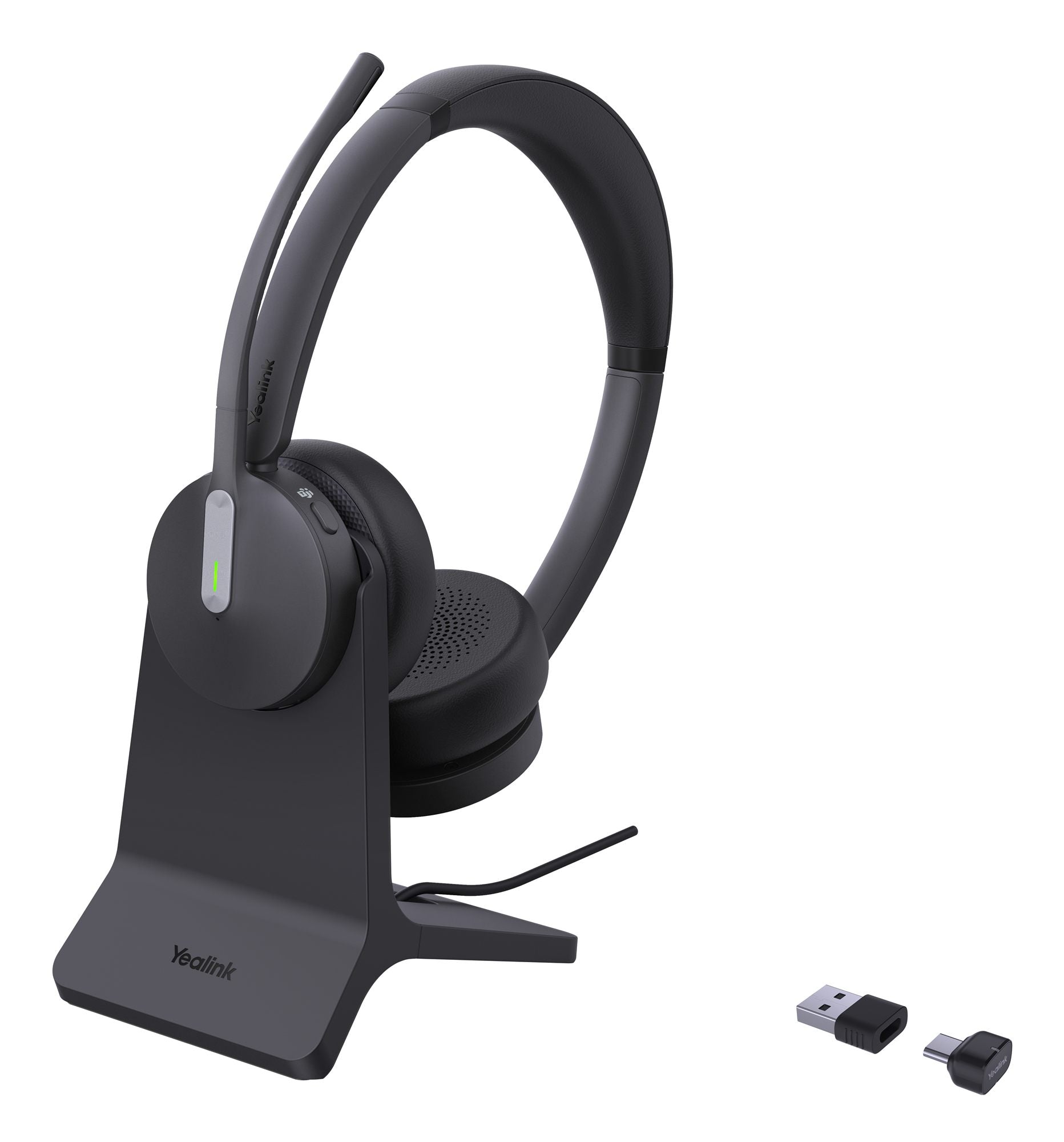 Yealink BH70 Dual with Stand Teams Casque Sans fil Arceau Bureau/Centre d'appels USB Type-A Bluetooth Socle de chargement Noir