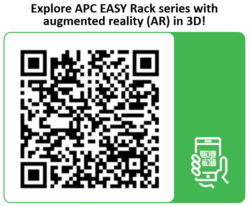 APC Easy Rack 600mm/42U/1000mm with Roof/Side panel/castors/feet and 4 Brackets No Bottom black