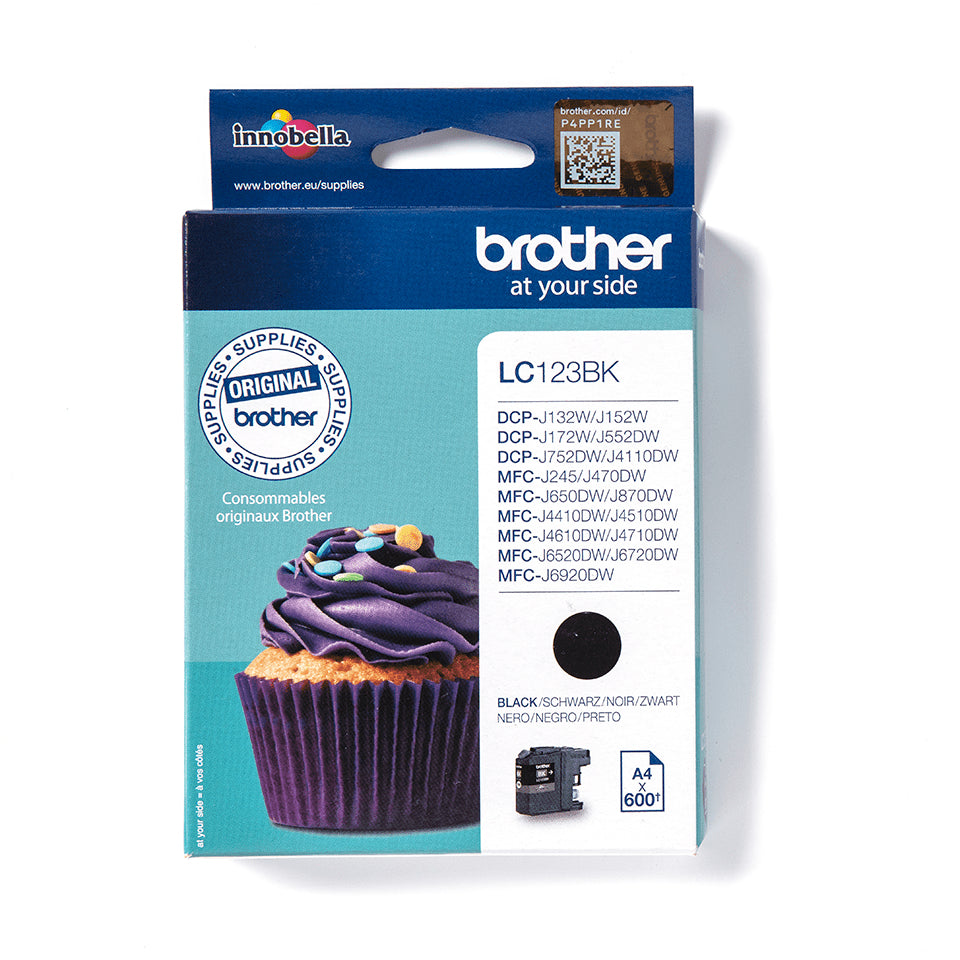 BROTHER LC-123 cartouche dencre noir haute capacité 600 pages pack de 1