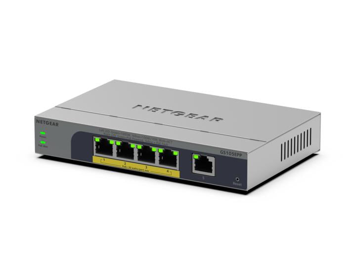 NETGEAR 5PT GB PLUS SWICH W/ POE+ GS105EPP