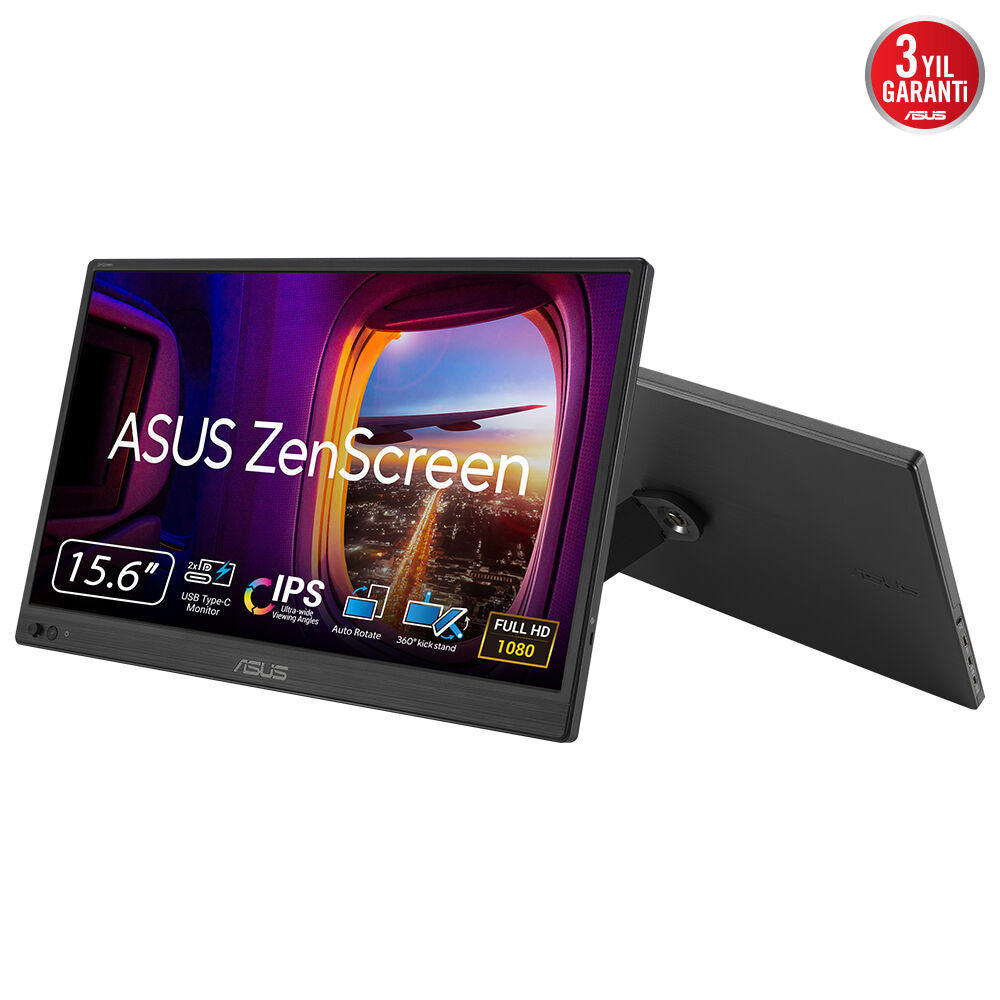 ASUS ZenScreen MB169CK Portable USB Monitor 15.6p IPS WLED FHD 16:9 60Hz 250cd/m2 5ms Mini HDMI USB-C DP Alt Mode x2 Black