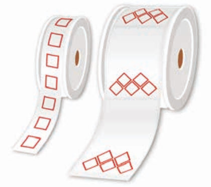 BROTHER Pre-cut label on rolls 50 x 25 mm - Red / 1000 units per roll
