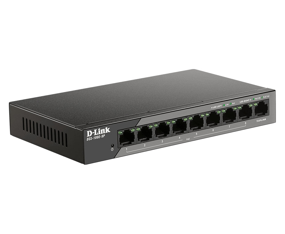 9-Port 10/100 Unmanaged long range PoE