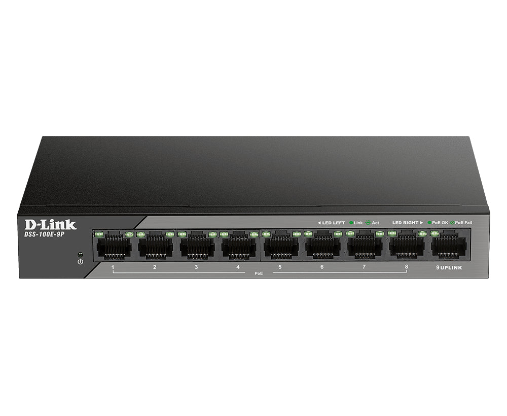 9-Port 10/100 Unmanaged long range PoE
