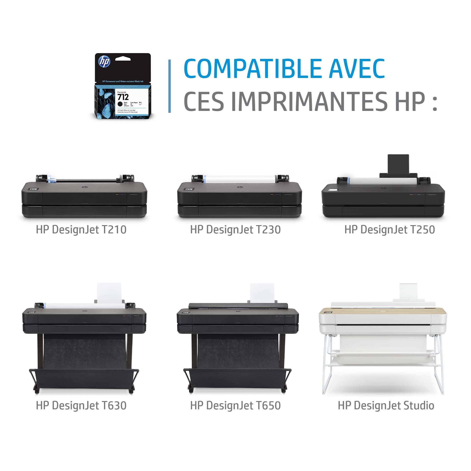 HP 712 3-Pack 29-ml Cyan DesignJet Ink Cartridge