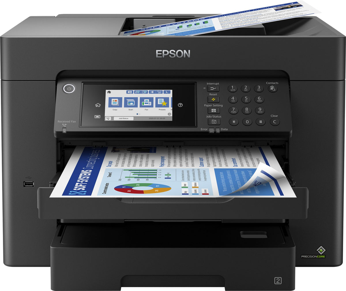 EPSON WorkForce WF-7840DTWF MFP colour ink-jet A3 297x420mm A3 25ppm print 550 sheets USB 2.0 LAN Wi-Fi USB host
