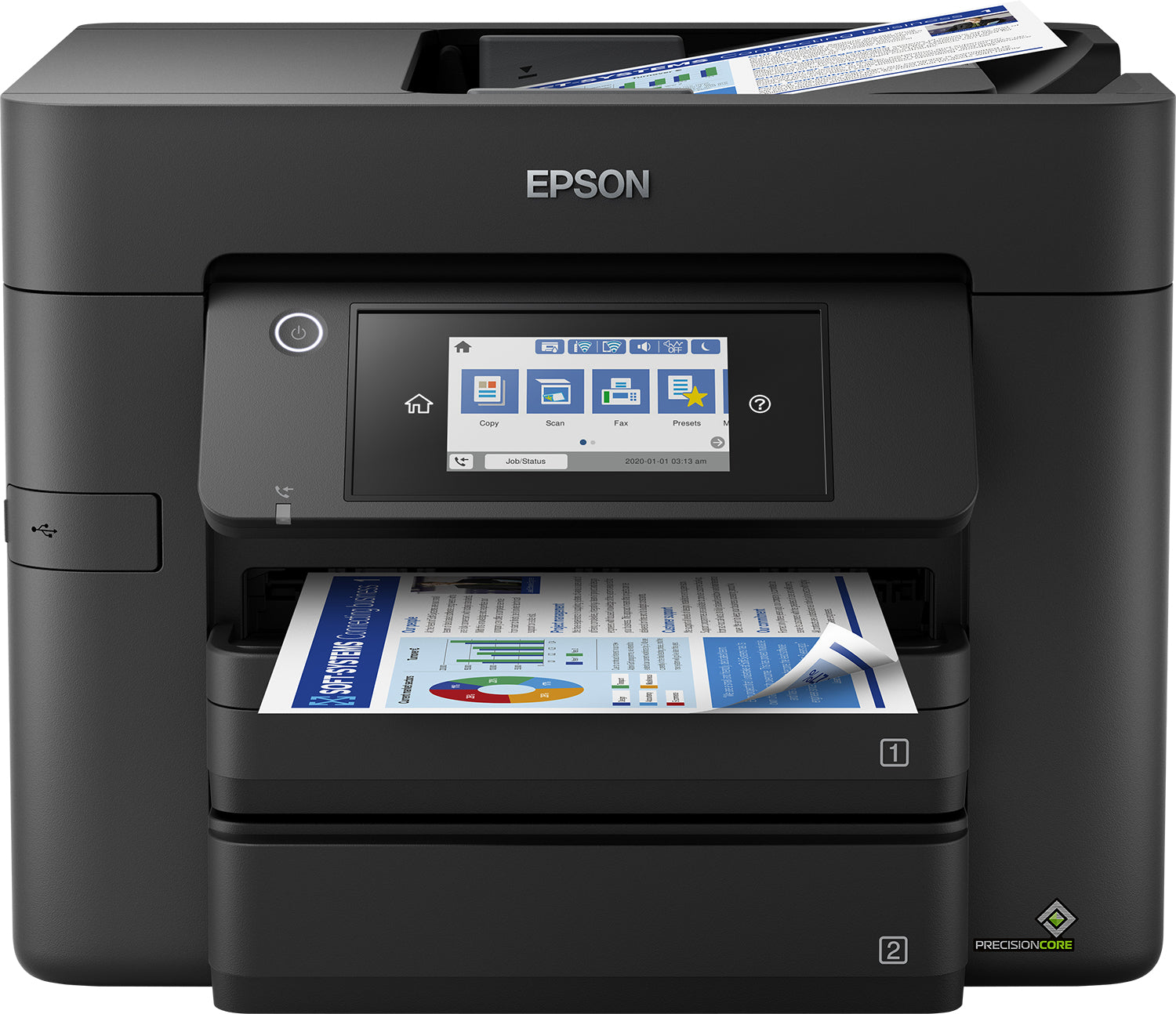EPSON WorkForce Pro WF-4830DTWF MFP colour ink-jet A4 25ppm print 500 sheets USB 2.0 LAN Wi-Fi USB host NFC