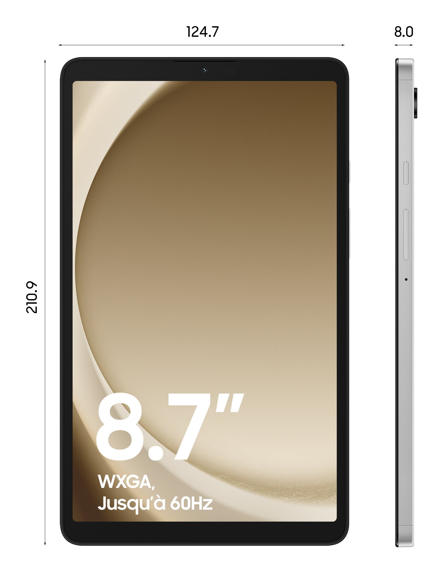 Samsung X110 Galaxy Tab A9 Wifi (8,7'' - 128 Go, 8 Go RAM) Argent