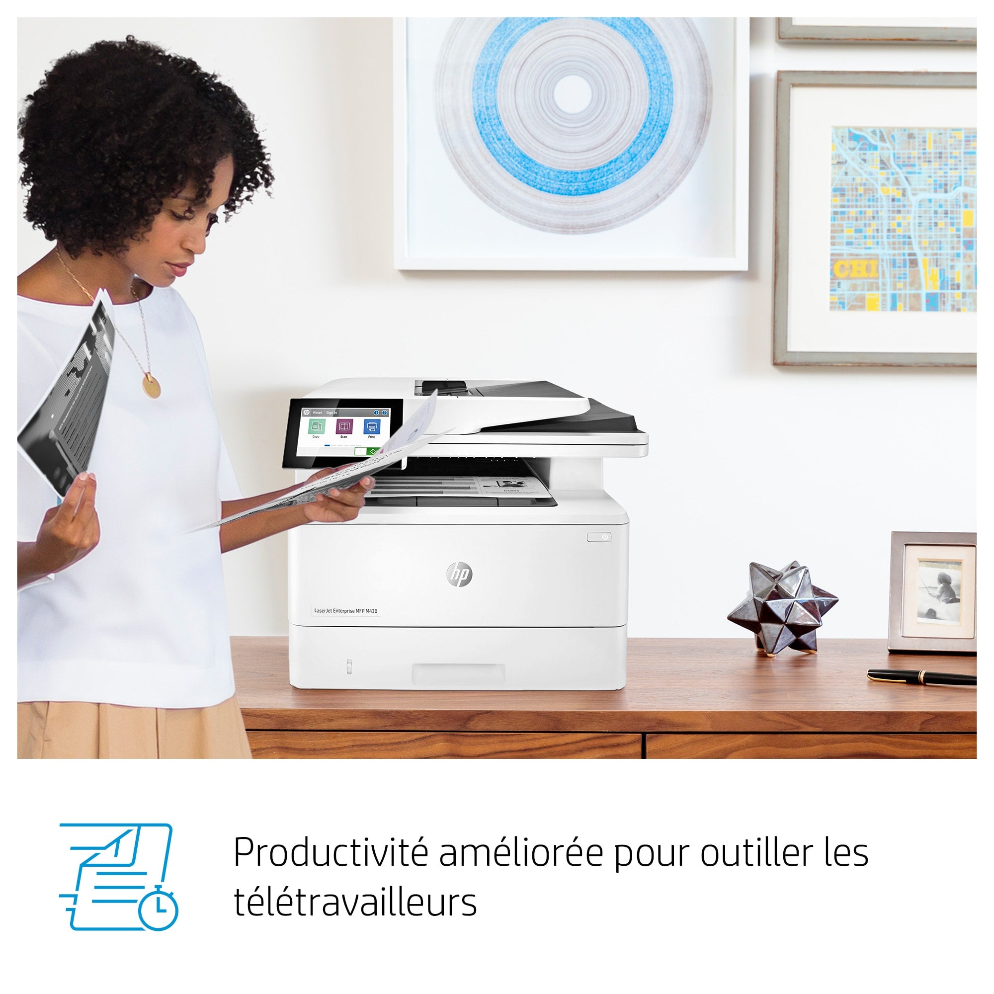 HP LaserJet Enterprise MFP M430f MFP Mono laser 216x297mm A4 38ppm Copy 40ppm Print 350sheets USB LAN