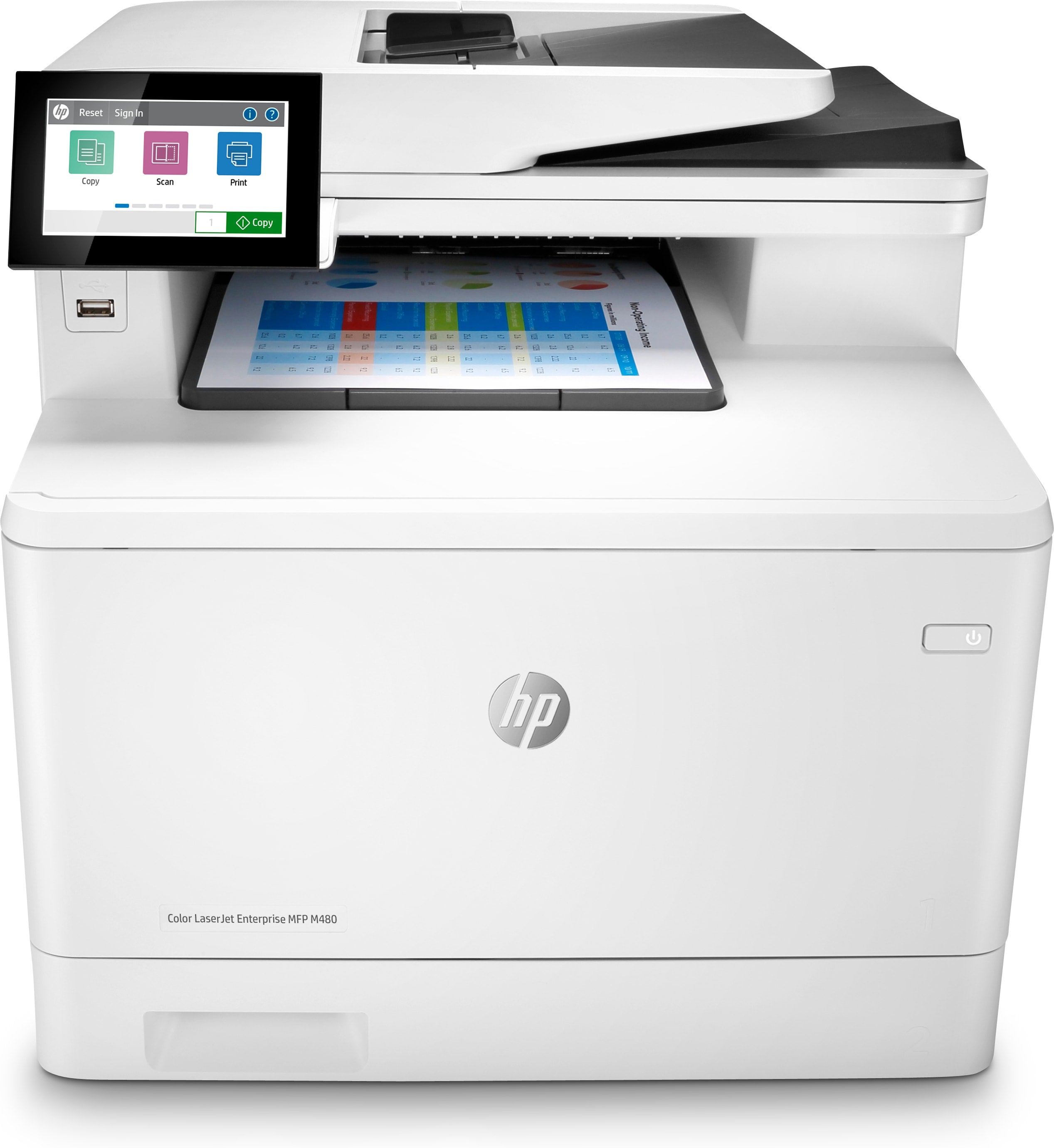HP Color LaserJet Enterprise MFP M480f MFP colour laser A4 27ppm Copy 27ppm Print 300sheets USB LAN