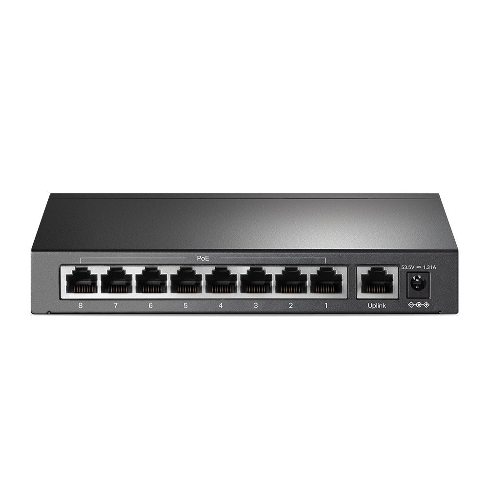 9-Port Desktop Switch 8-Port PoE+