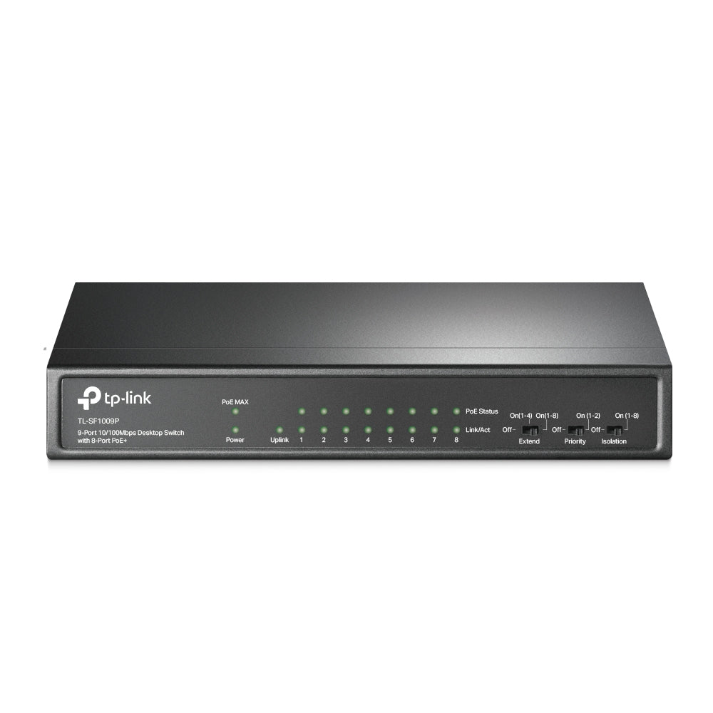 9-Port Desktop Switch 8-Port PoE+