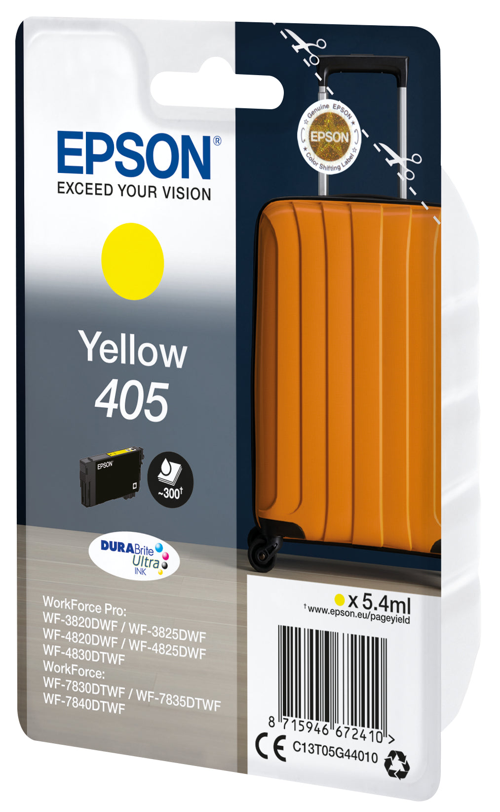 EPSON 6LB Singlepack Yellow 405 DURABrite Ultra Ink