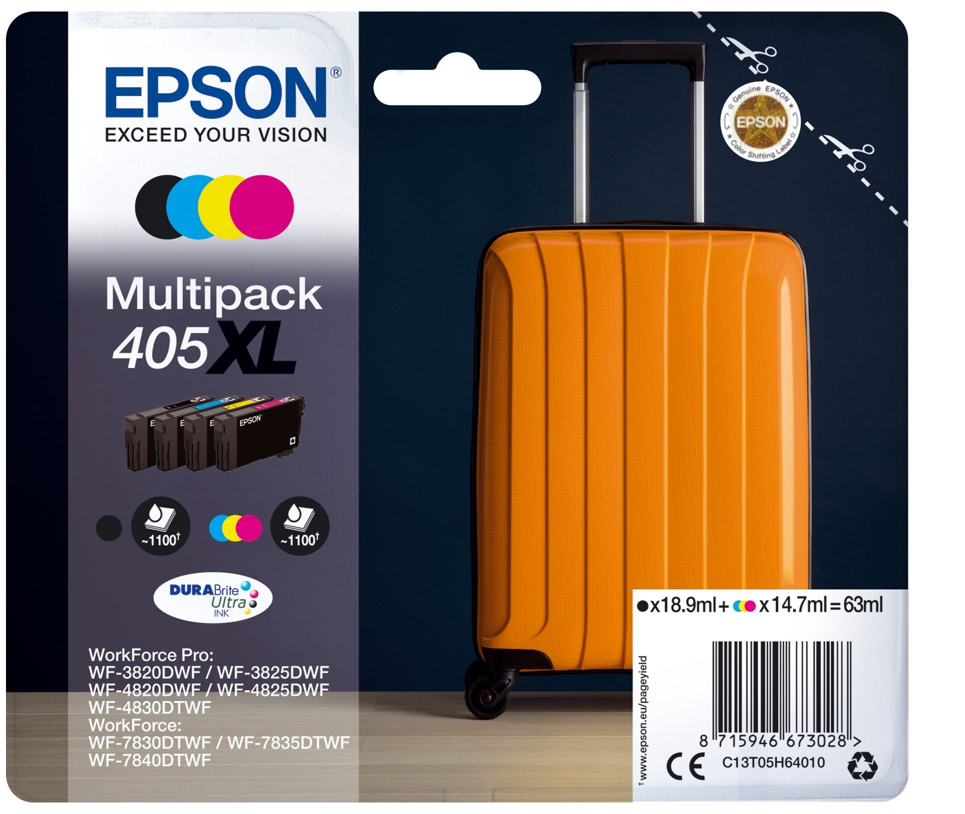 EPSON 2LB Multipack 4-colours 405XL DURABrite Ultra Ink w/s
