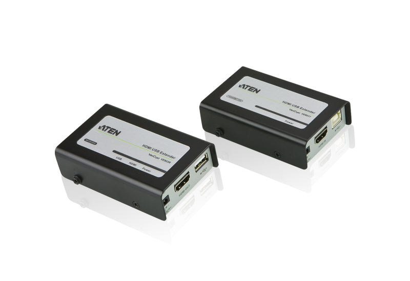 ATEN VE803-AT-G extension audio/video Émetteur et récepteur AV Noir