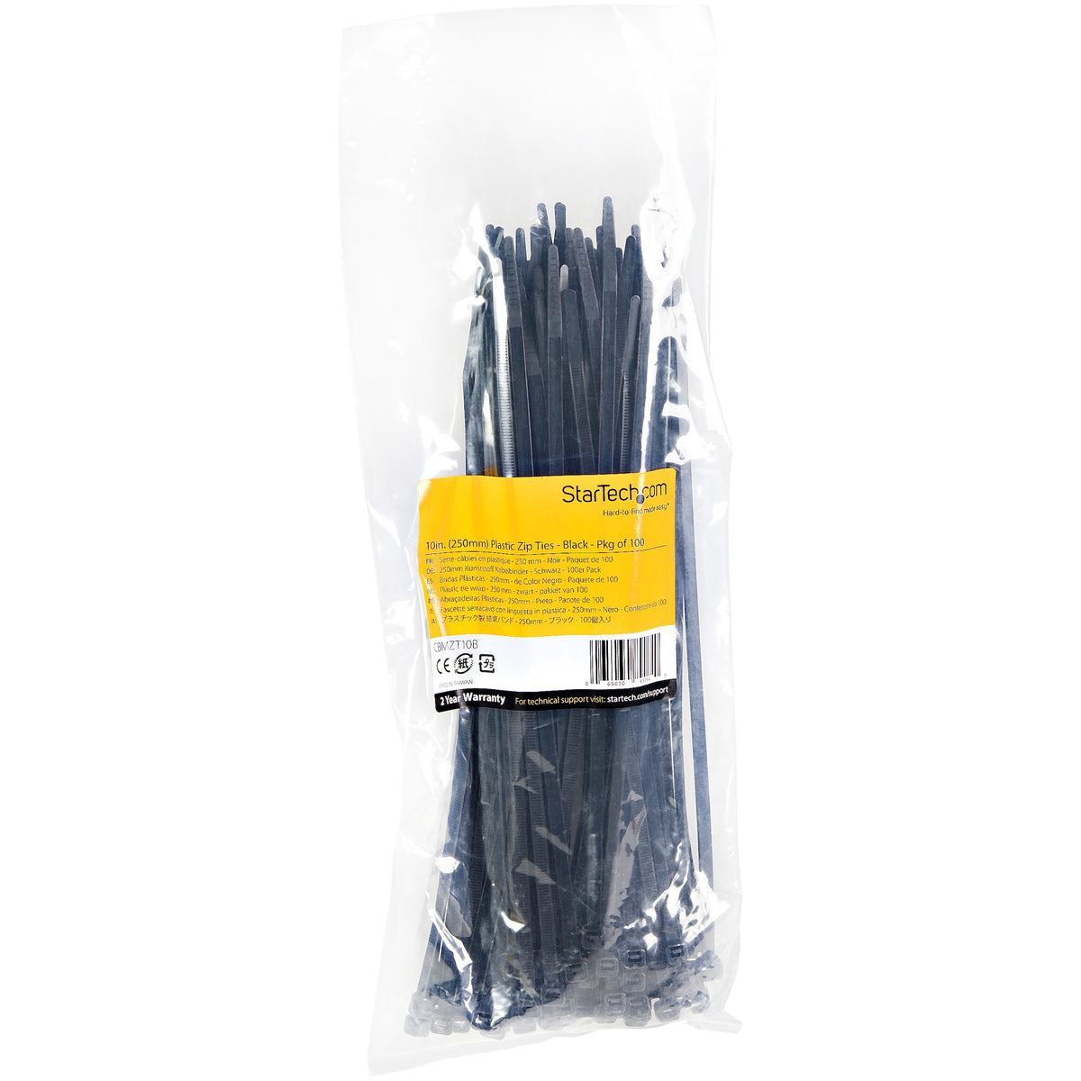 10" Cable Zip Ties UL Listed 100 Pack