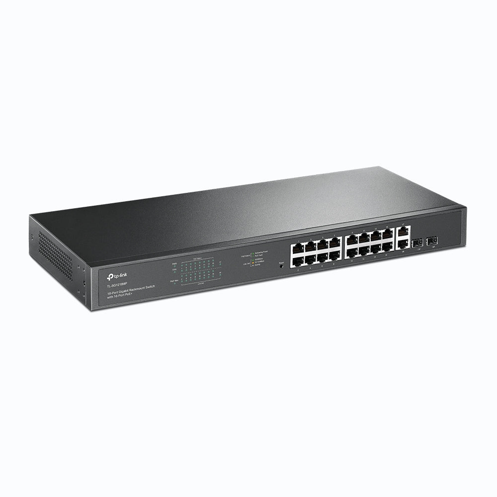 18-Port Gigabit Rackmount Switch 16 PoE+