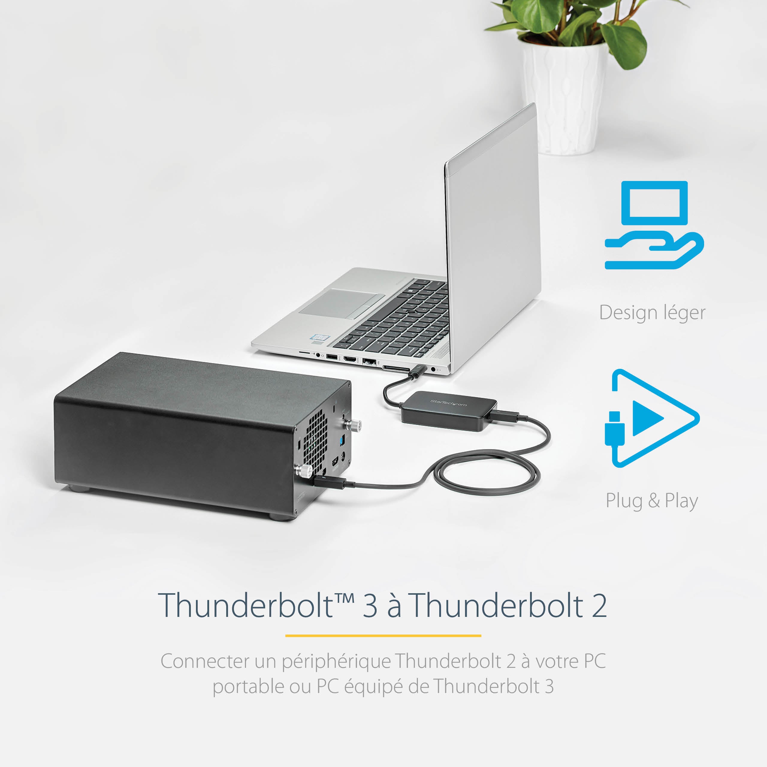 Thunderbolt 3 to Thunderbolt Adapter