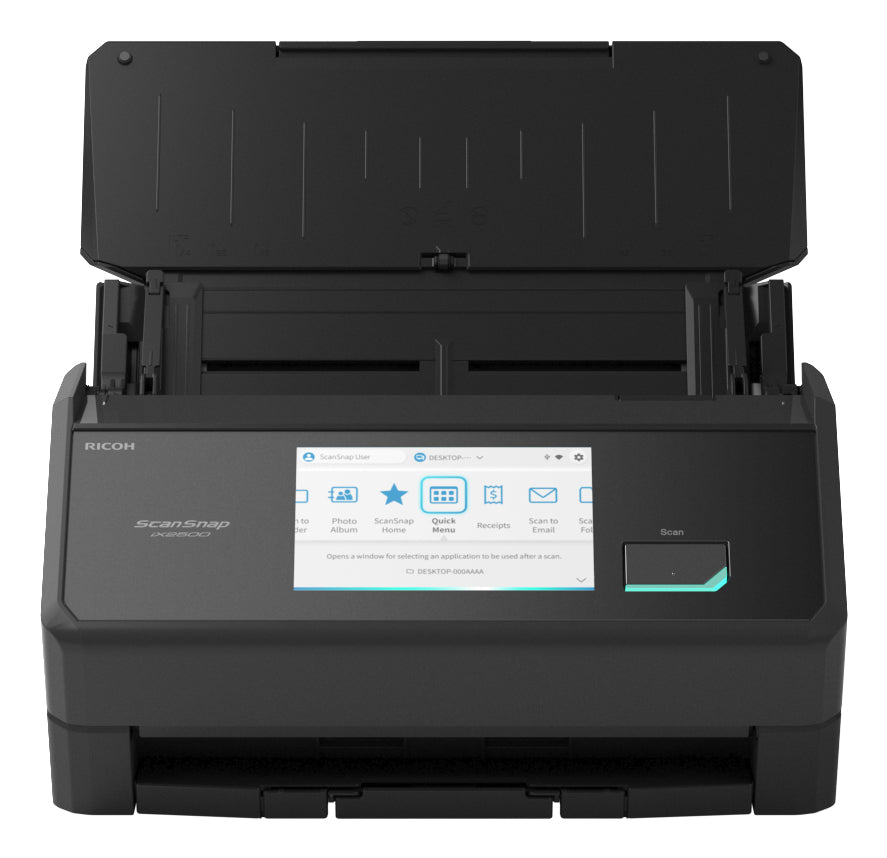 RICOH ScanSnap iX2500 45ppm/90ipm black A4 Duplex ADF Touchscreen Wi-Fi 6 Bluetooth 5.2 USB 3.2