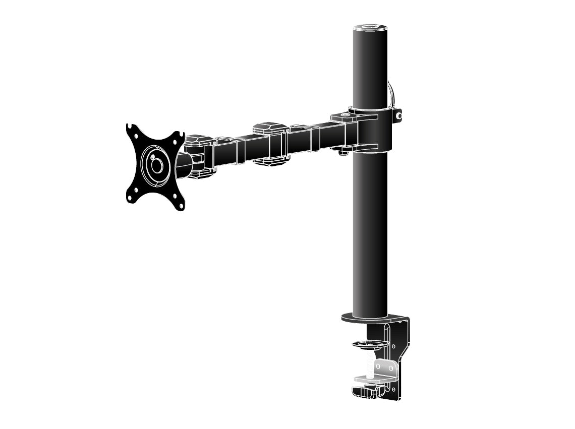 DS1001C-B1 Flexible Desk Mount for Singl