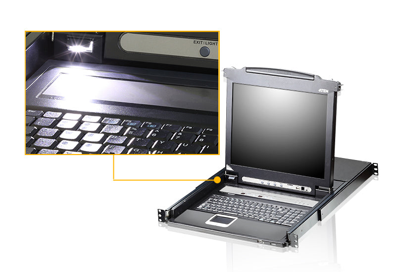 ATEN CL5716MW Console LCD 16/9e 17" 1080p avec switch KVM 16P VGA/USB