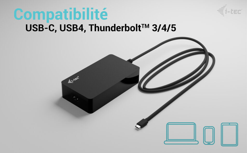 I-TEC Universal Charger USB-C PD 3.1 140W 1x USB-C port 100W Available voltages 5 V / 9 V / 12 V / 15 V / 20 V / 28 V