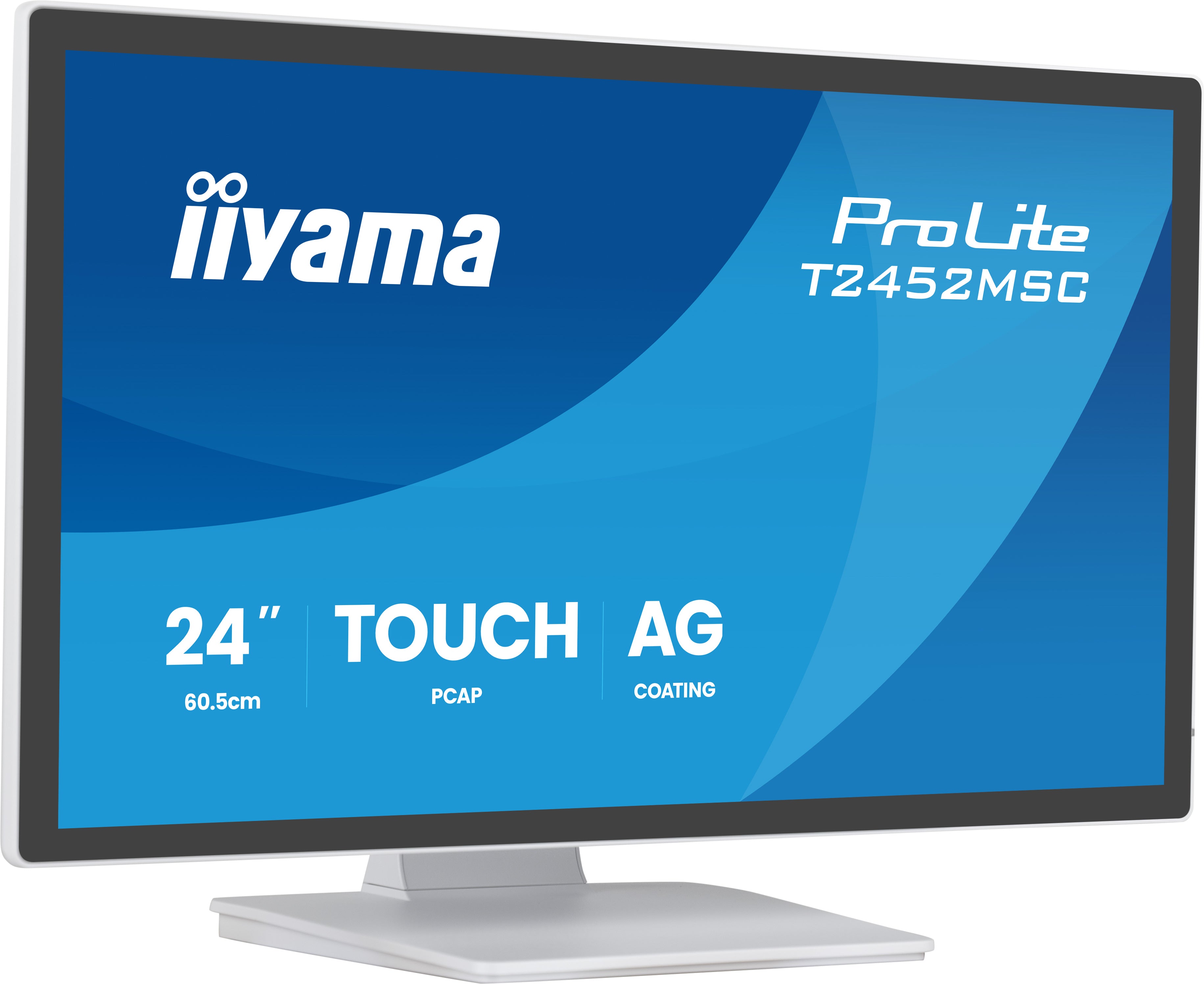 Iiyama 23.8-inch Touchscreen Monitor DeepContrast PCAP+, 10-point touch, IPS panel, 1920x1080 at 120 Hz, 5 ms, 420 cd/m2