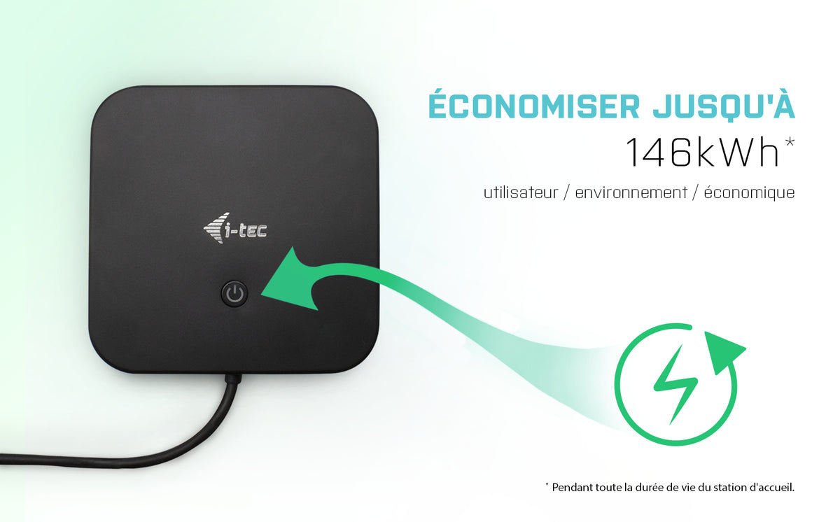 I-TEC USB-C Dual Display MST Docking Station 2xDP 1xGLAN 3xUSB 3.1 2xUSB 2.0 1xUSB-C-Data 1xAudio/Mic Jack 1x100W USB-C PD