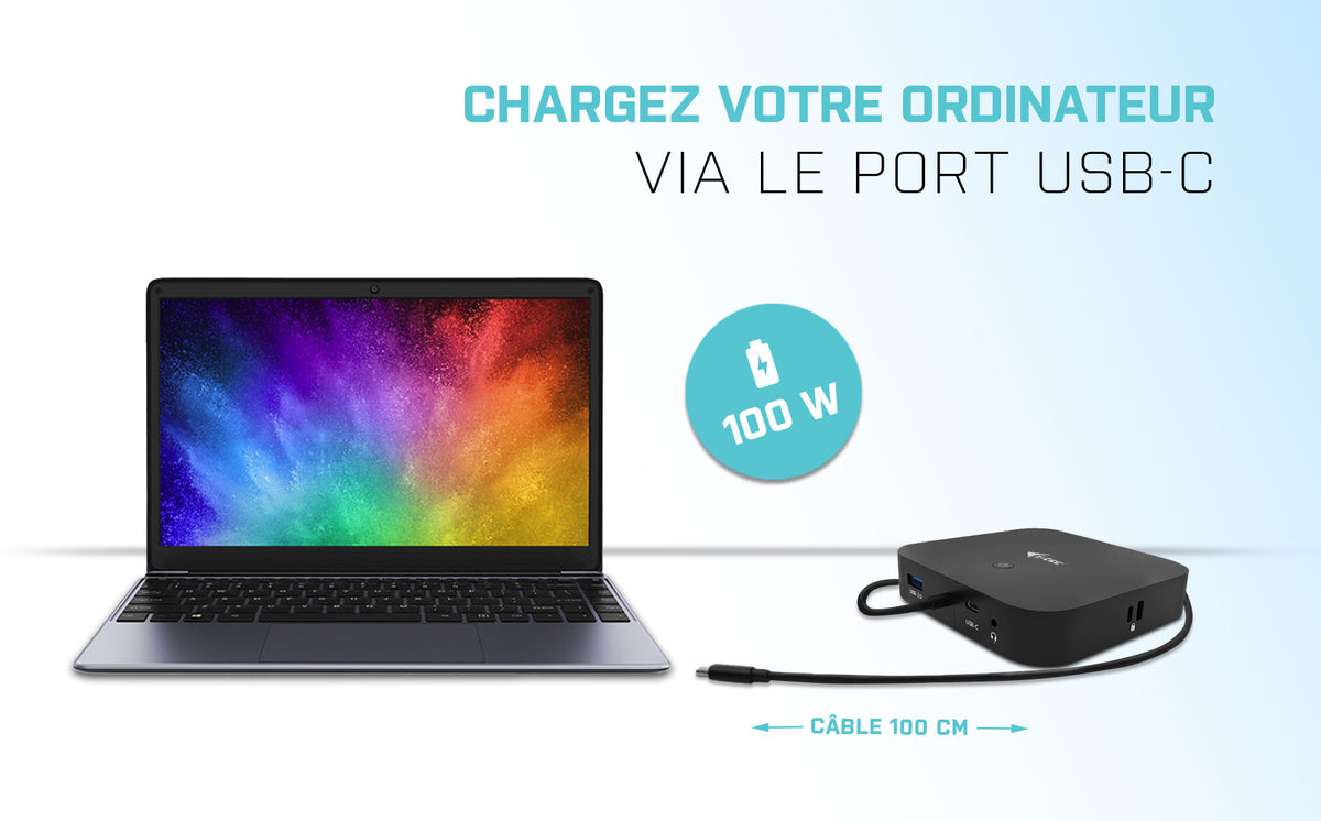 I-TEC USB-C Dual Display MST DS 1xDP 1xHDMI 1xGLAN 3xUSB 3.0 2x USB 2.0 1xUSB-C-Datei 1xAudio/Mic Jack 1x100W USB-C PD