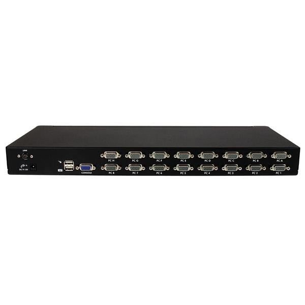 16 Port 1U Rackmount USB KVM Switch Kit