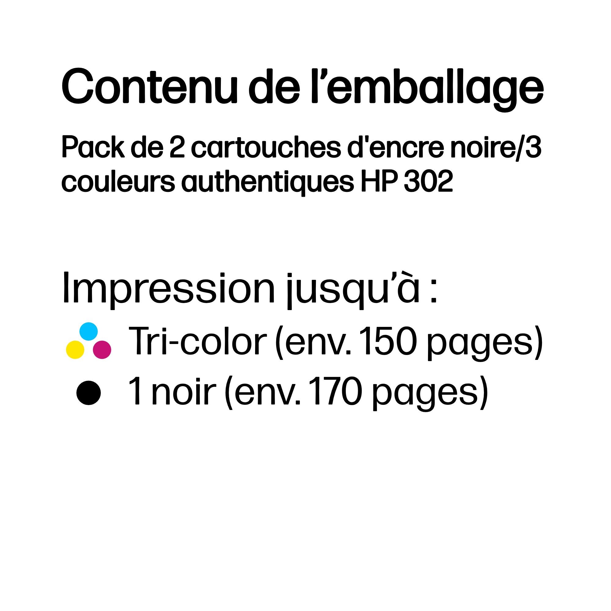 HP 302 original Ink cartridge X4D37AE Combo 2-Pack