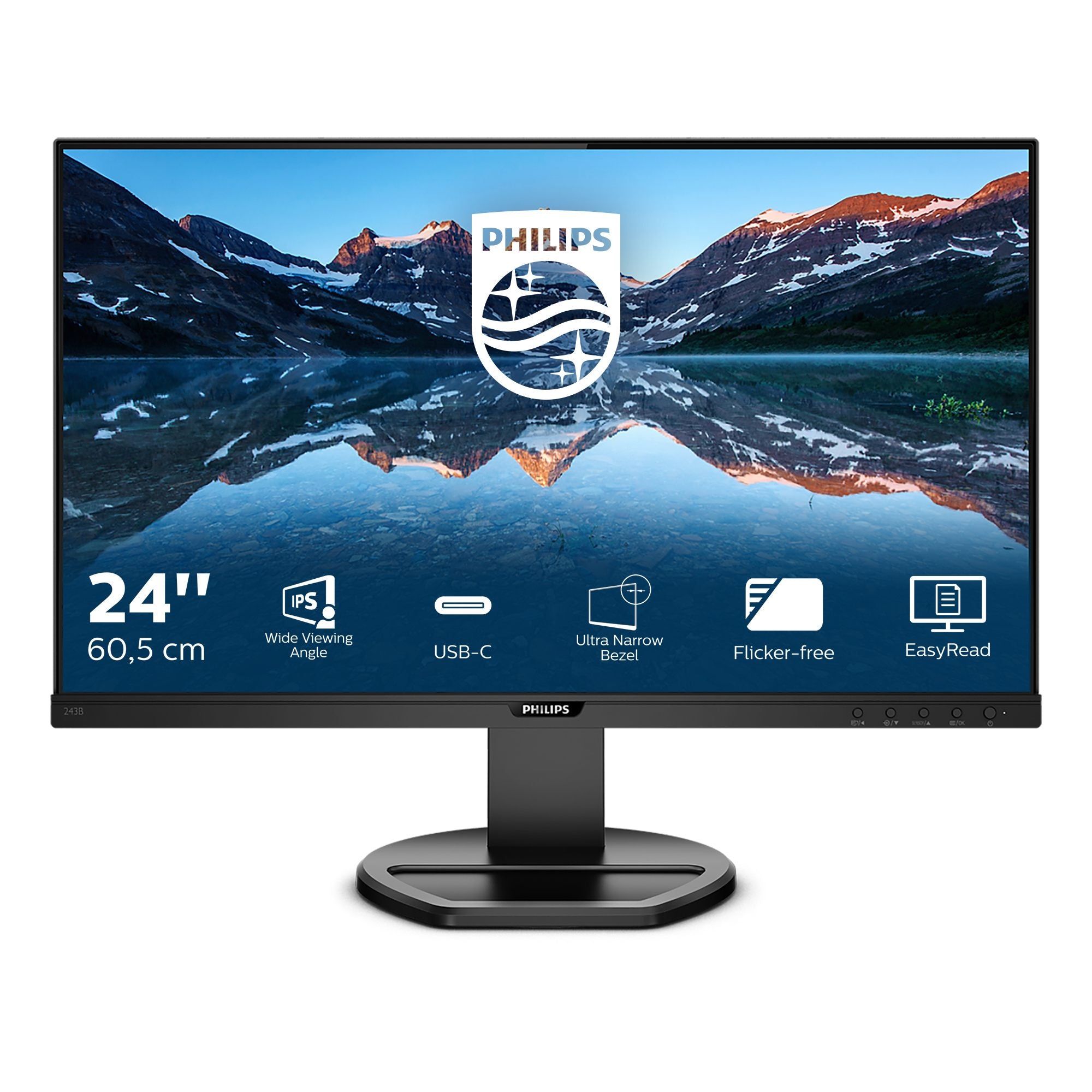 PHILIPS 243B9/00 LCD monitor with USB-C 60.5cm 23.8inch