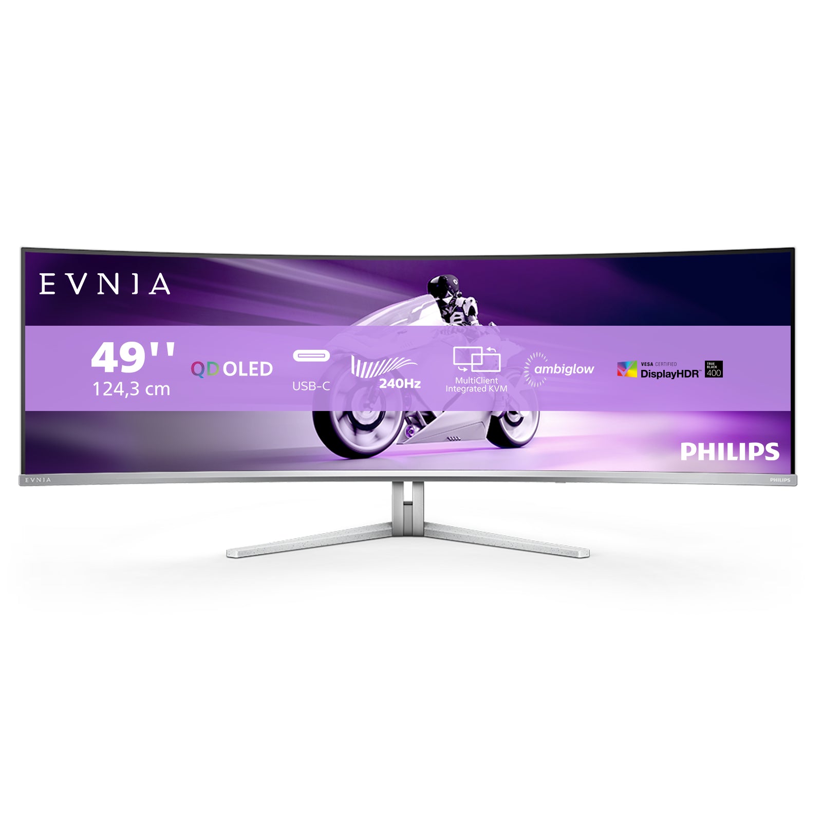PHILIPS 49M2C8900/00 49p 5120x1440 Gaming Monitor OLED 32:9 0.03ms 2xHDMI DP USB