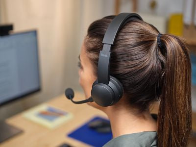 TRUST Casque-micro AYDA ENC sans fil pour ordinateur Bluetooth