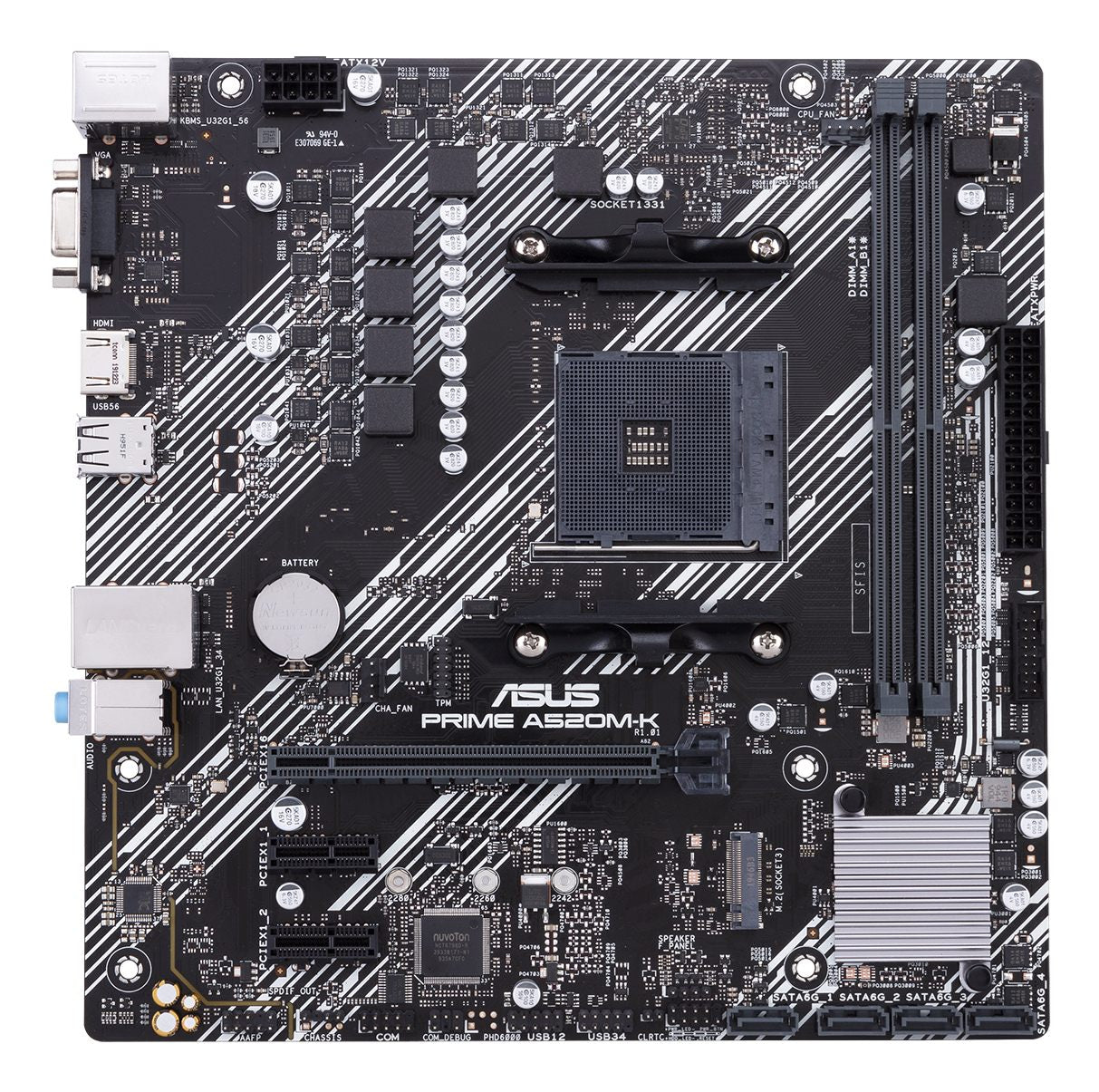 ASUS PRIME A520M-K AMD Socket AM4 for 3rd Gen AMD Ryzen mATX Form Factor DDR4