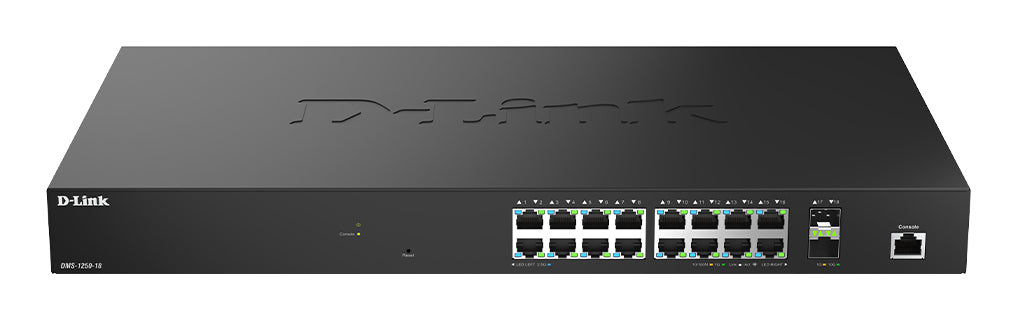 D-LINK Smart+ Switch L2+ 16 ports 2.5 GbE and 2 ports 10 GbE SFP+