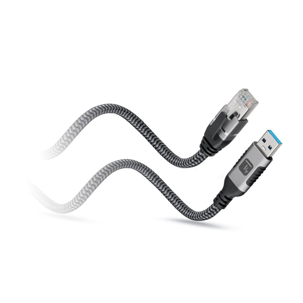 Techly ICOC U3A-RJ45-010 Adaptateur/Câble réseau USB-A vers Gigabit Ethernet RJ45 1m