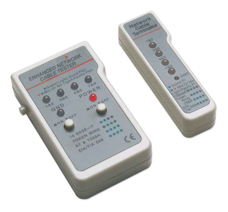 Intellinet 351898 testeur de câble réseau Testeur de câble UTP/STP Gris