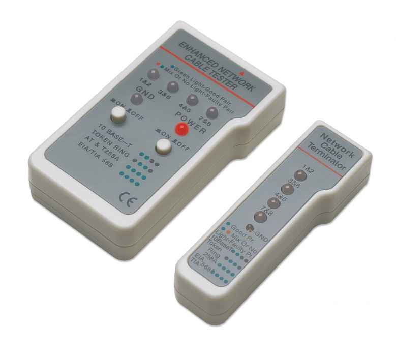 Intellinet 351898 testeur de câble réseau Testeur de câble UTP/STP Gris
