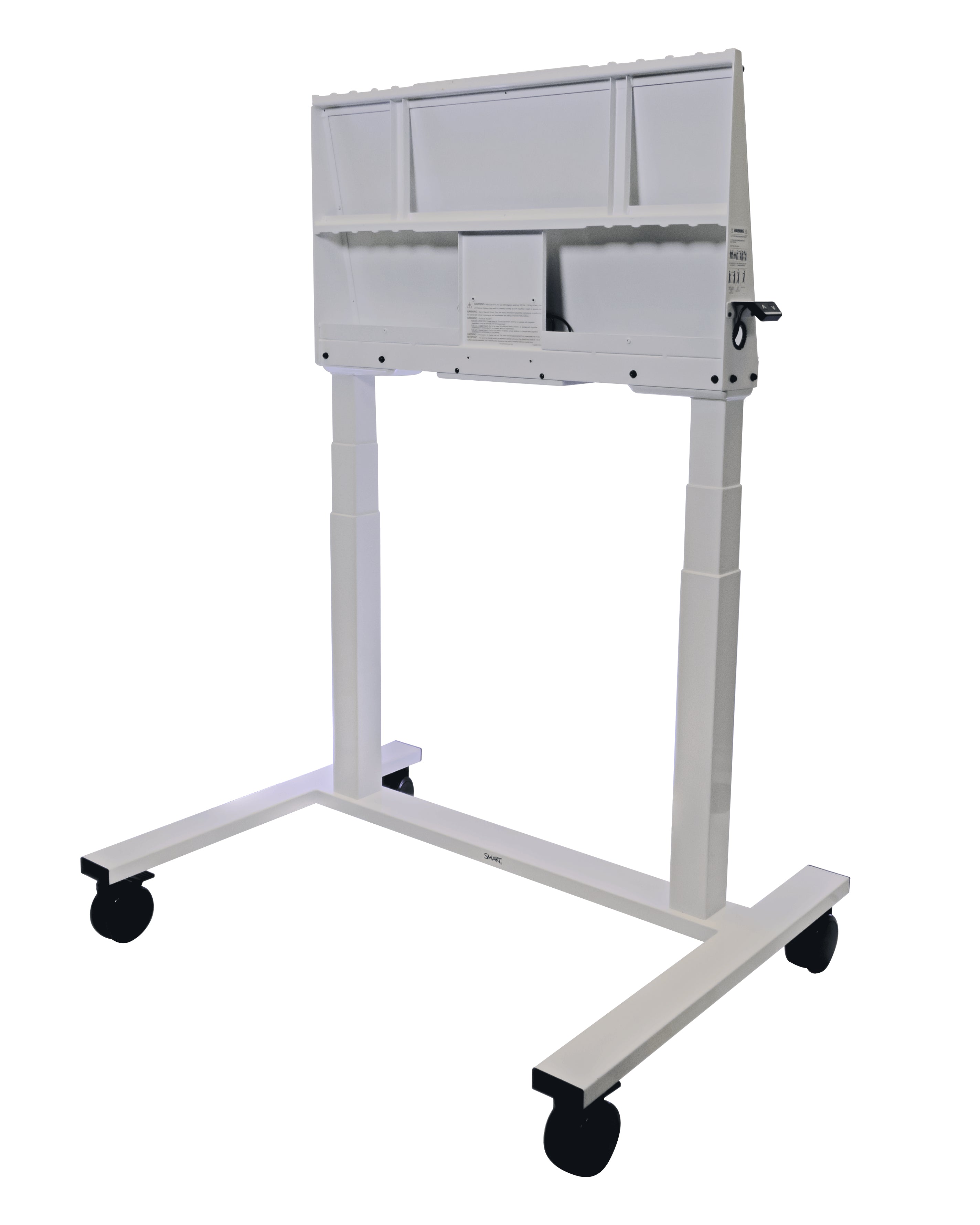 SMART Electric Height Adjustable Floor Stand FSE-500-W UL Listed Non-Locking White