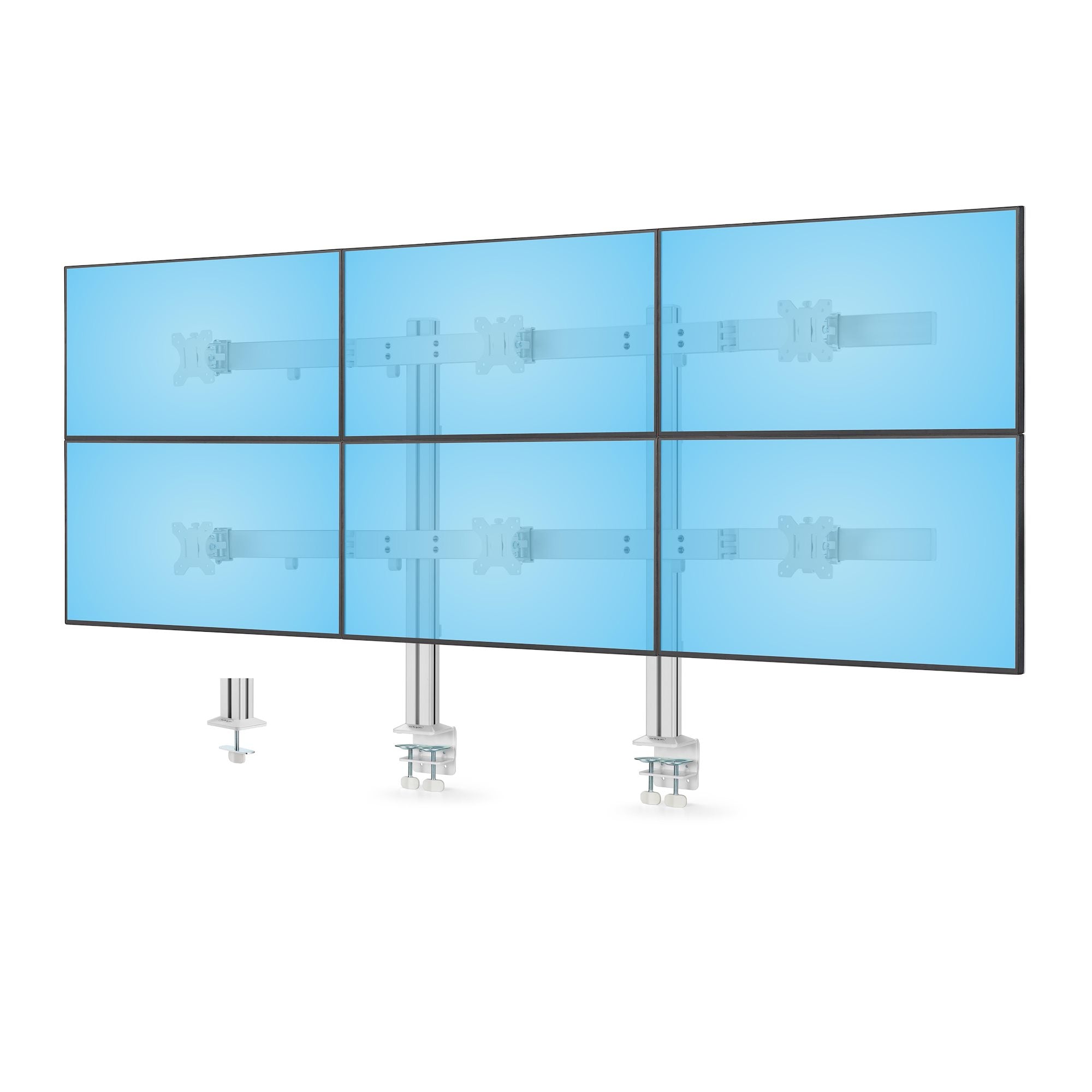 Six-Monitor Desk Mount Max 32"/17.6lb