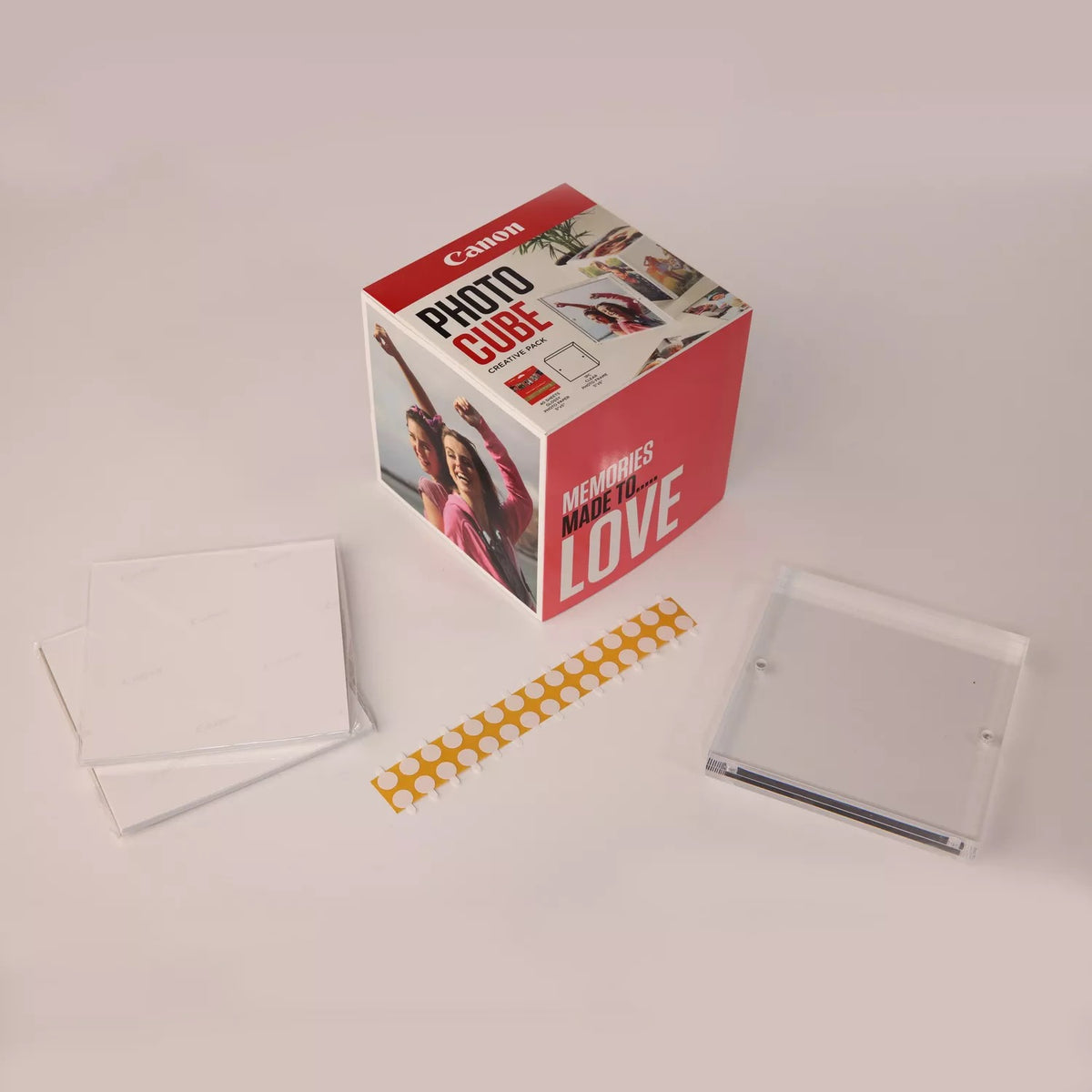 CANON pp-201 Ink Cartridge 5x5 Photo Cube Creative Pack White Pink