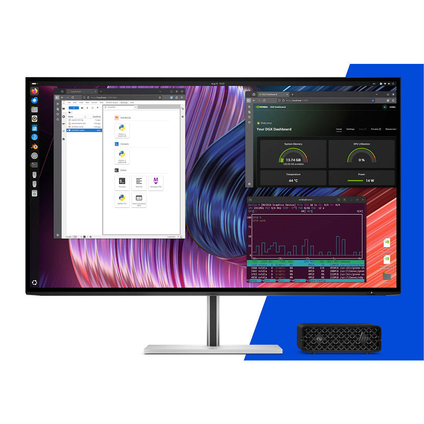 HP ZGX Nano G1n AI Station NVIDIA GraceBlackwell 10 128Go LPDDR5X 2To SSD Integrated DGX OS 7 1-1-0 Wty