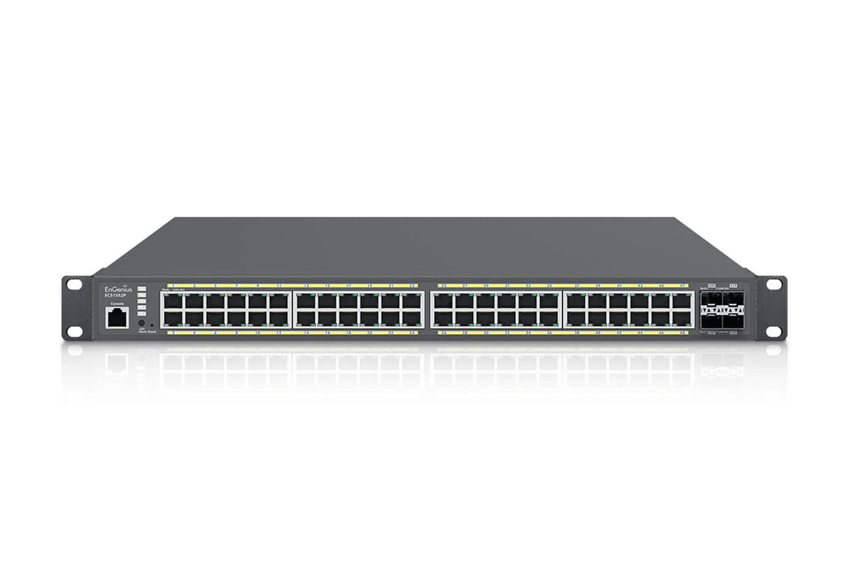 EnGenius ECS1552P Commutateur géré 48x RJ45 Gigabit PoE+, 4x SFP+, EnGenius Cloud