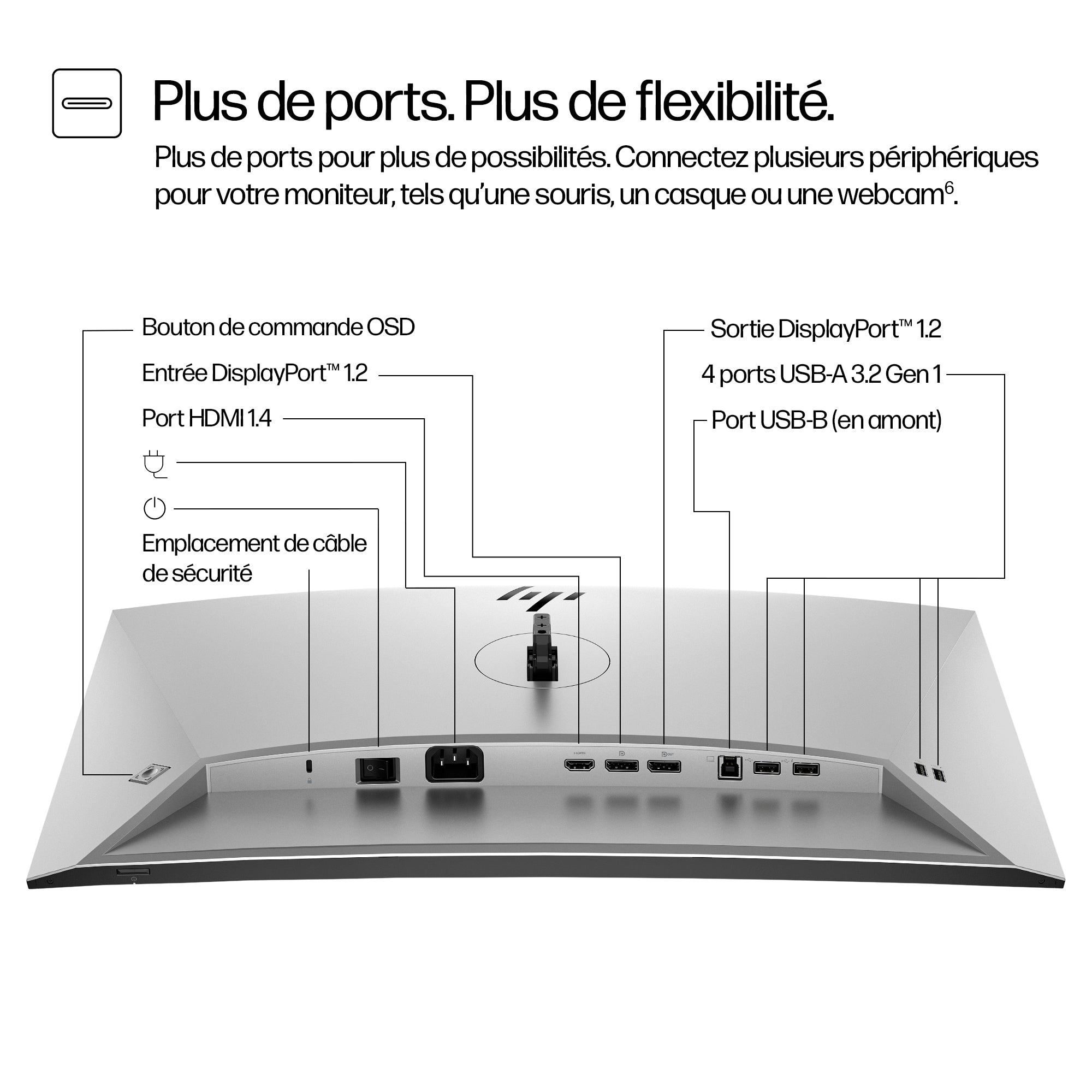 "HP Series 7 Pro 24 inch WUXGA Monitor - 724pn PVC Free écran plat de PC 61 cm (24"") 1920 x 1200 pixels LCD Argent"