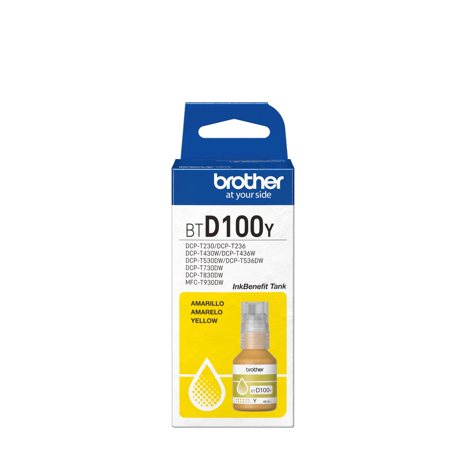 BTD100Y INK BOTTLE prints 5.000 pages.